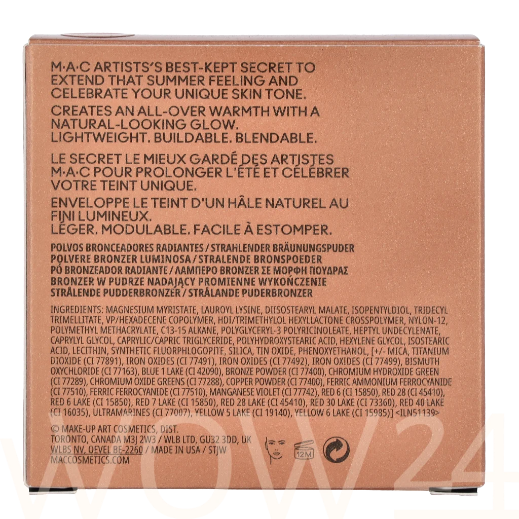 MAC MAC Skinfinish Sunstruck Radiant Bronzer 8 g natūrali veido odos priežiūros priemonė