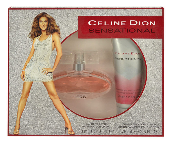 Celine Dion Sensational 30ml Edt 30ml + 75ml body lotion Kvepalai Moterims EDT Rinkinys (Pažeista pakuotė)