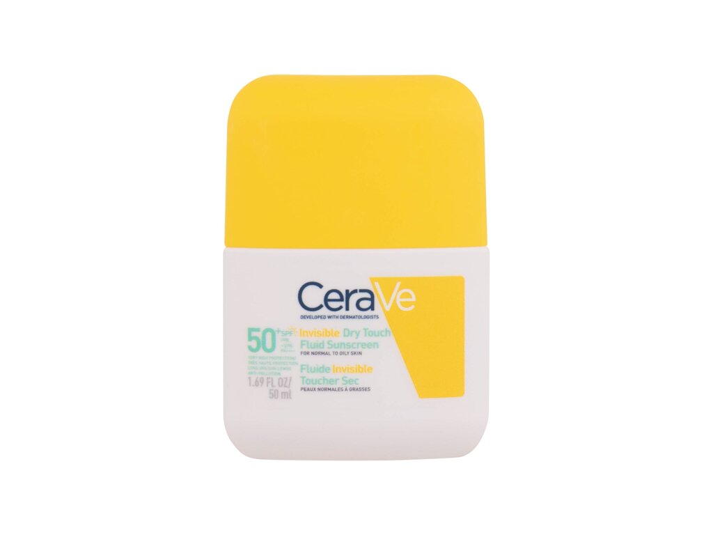 CeraVe Invisible Dry Touch Fluid Sunscreen 50ml veido apsauga