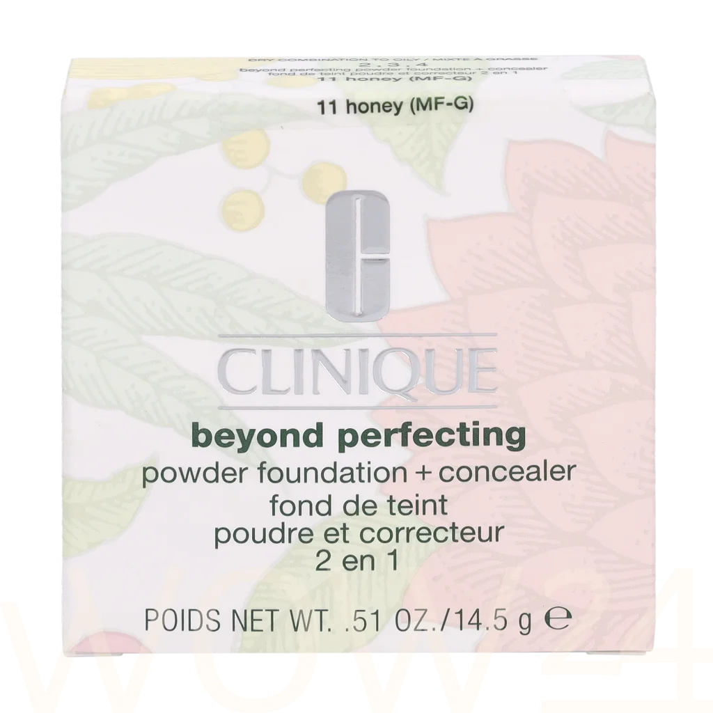 Clinique Beyond Perfecting Powder Foundation + Concealer 11 Honey 14, makiažo pagrindas