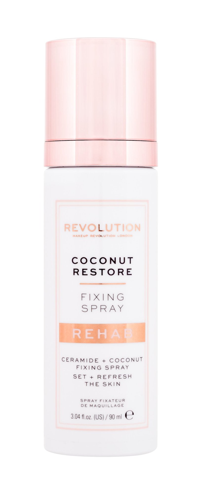 Makeup Revolution London Rehab Coconut Restore Fixing Spray makiažo fiksatorius