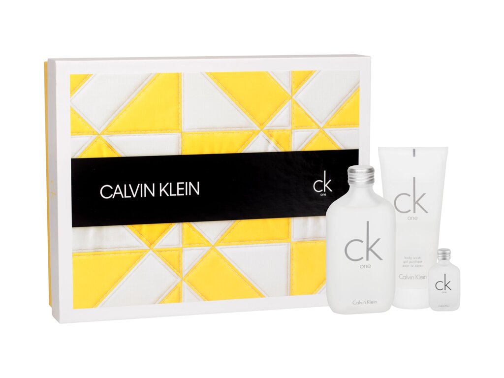 Calvin Klein CK One 100ml Edt 100 ml + Edt 10 ml + Shower Gel 100 ml Kvepalai Unisex EDT Rinkinys (Pažeista pakuotė)