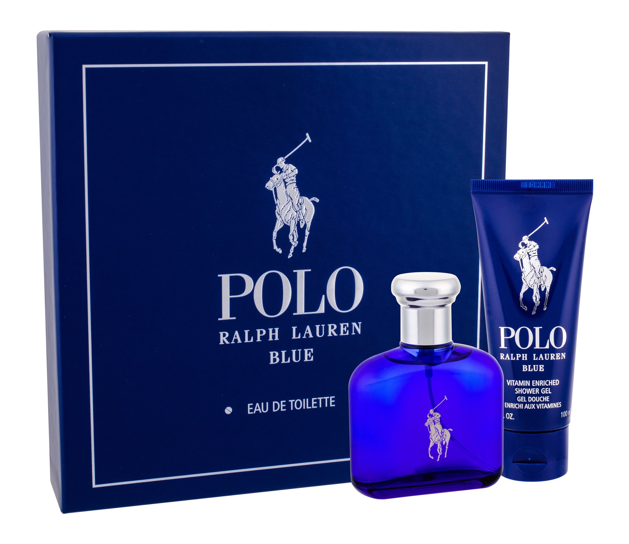 Ralph Lauren Polo Blue 75ml Edt 75 ml + Shower Gel 100 ml Kvepalai Vyrams EDT Rinkinys