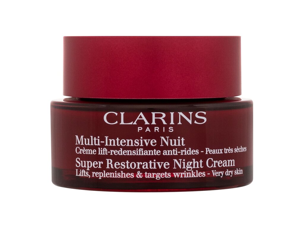 Clarins Super Restorative Night Cream Very Dry Skin 50ml naktinis kremas (Pažeista pakuotė)