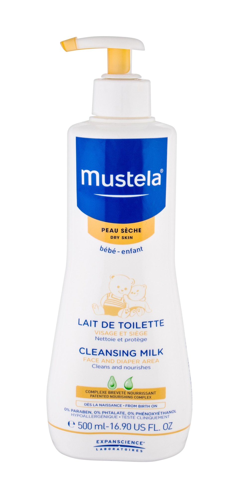 Mustela Bébé Cleansing Milk 500ml kūno pienelis dušui