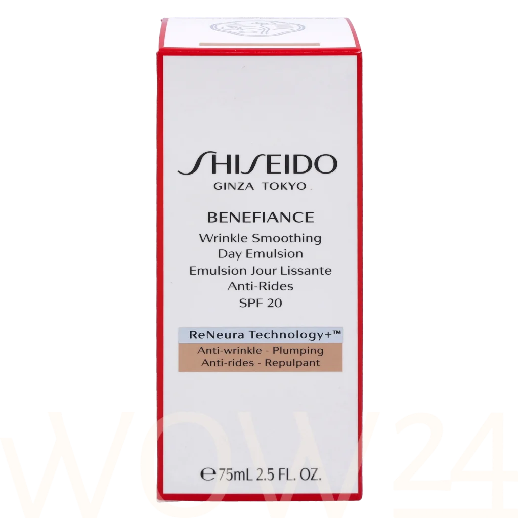 Shiseido Shiseido Benefiance Wrinkle Smoothing Day Emulsion SPF20 natūrali veido odos priežiūros priemonė