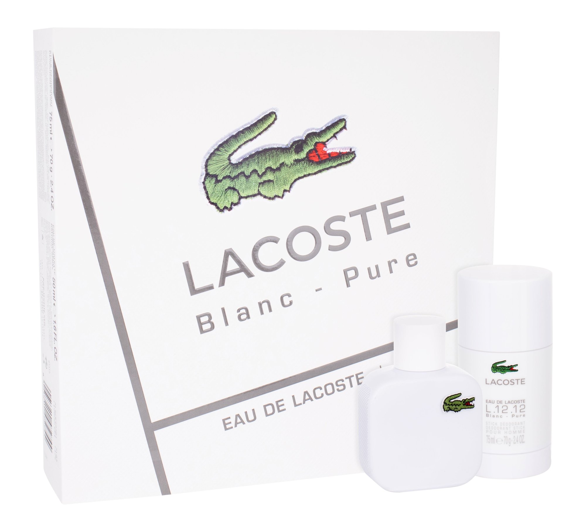 Lacoste Eau de Lacoste L.12.12 Blanc 50ml Edt 50 ml + Deostick 75 ml Kvepalai Vyrams EDT Rinkinys