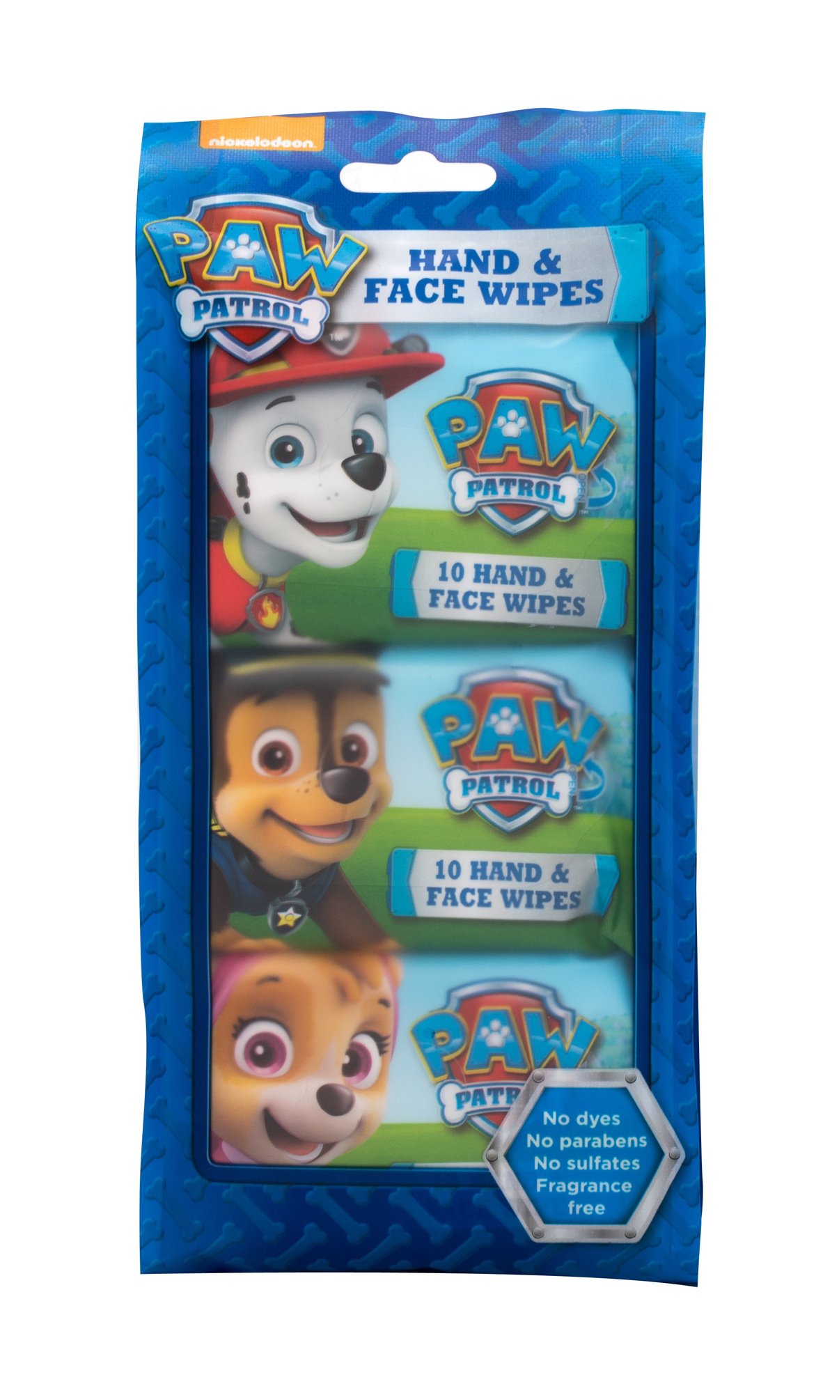 Nickelodeon Paw Patrol Hand & Face Wipes drėgnos servetėlės