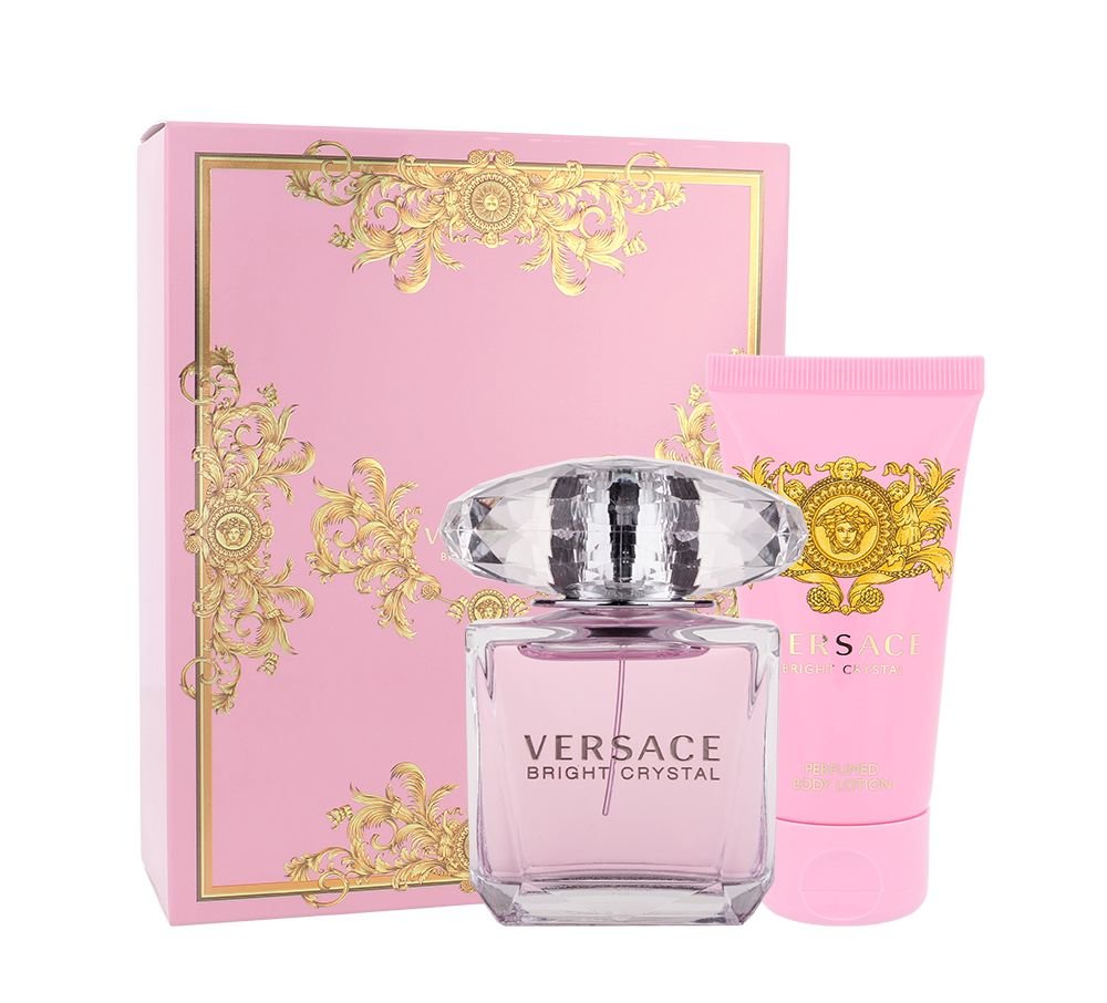 Versace Bright Crystal 30ml Edt 30 + 50ml Body lotion Kvepalai Moterims EDT Rinkinys (Pažeista pakuotė)