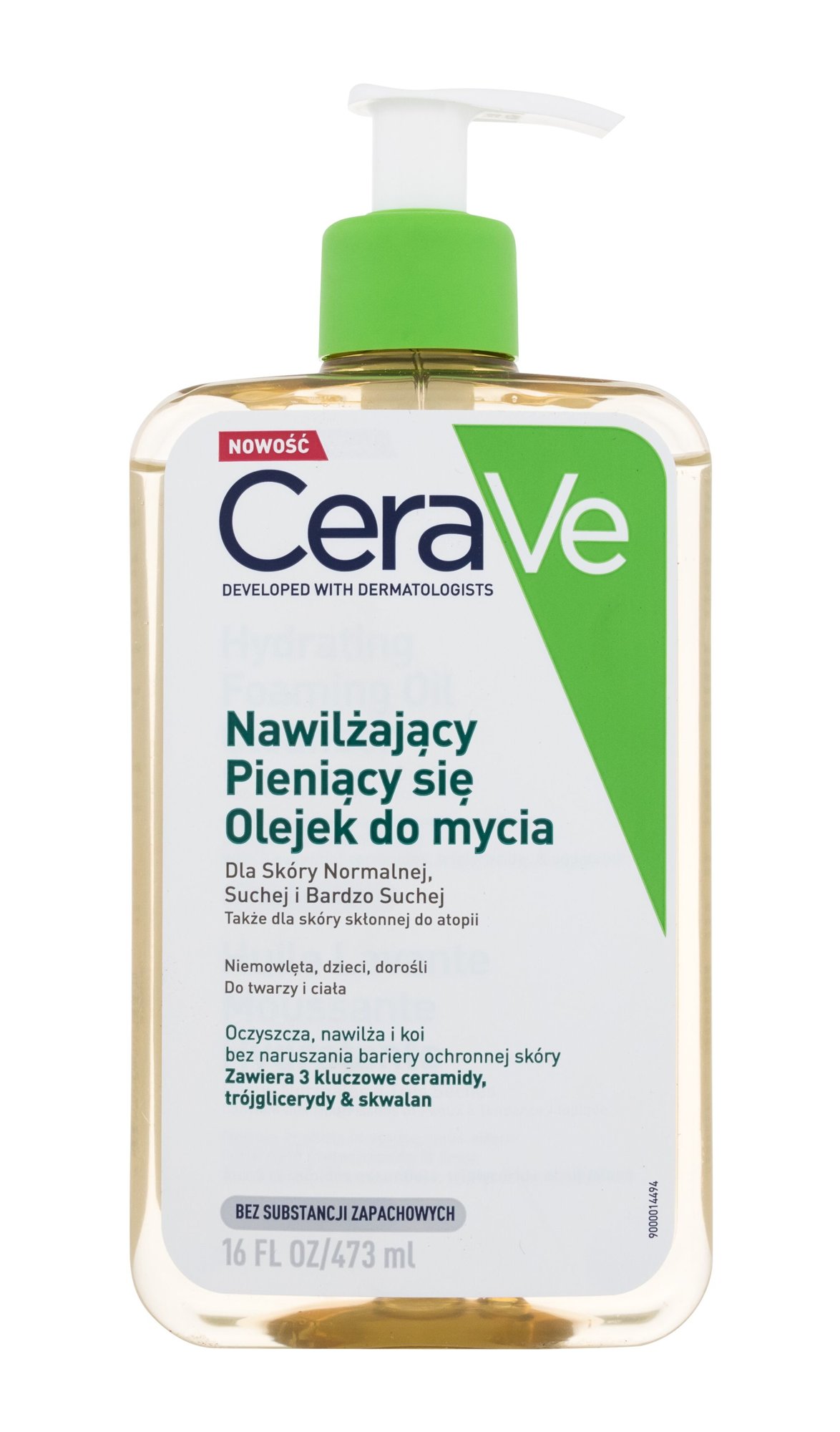 CeraVe Facial Cleansers Hydrating Foaming Oil Cleanser veido aliejus
