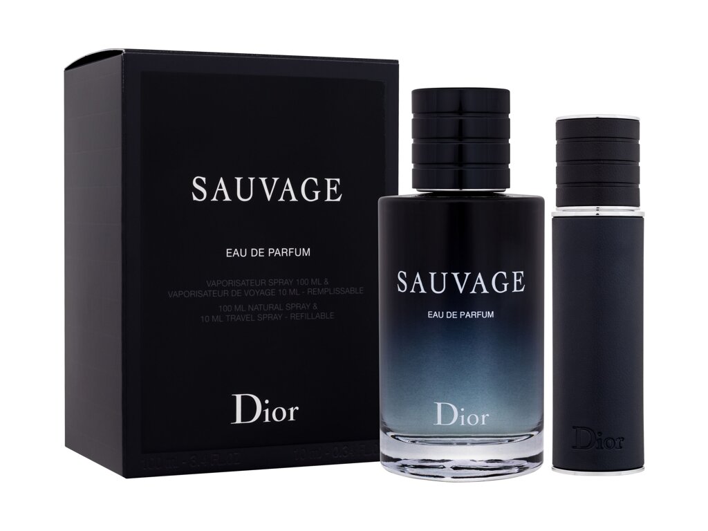Christian Dior Sauvage 100ml Edp 100 ml + Edp 10 ml refillable Kvepalai Vyrams EDP Rinkinys