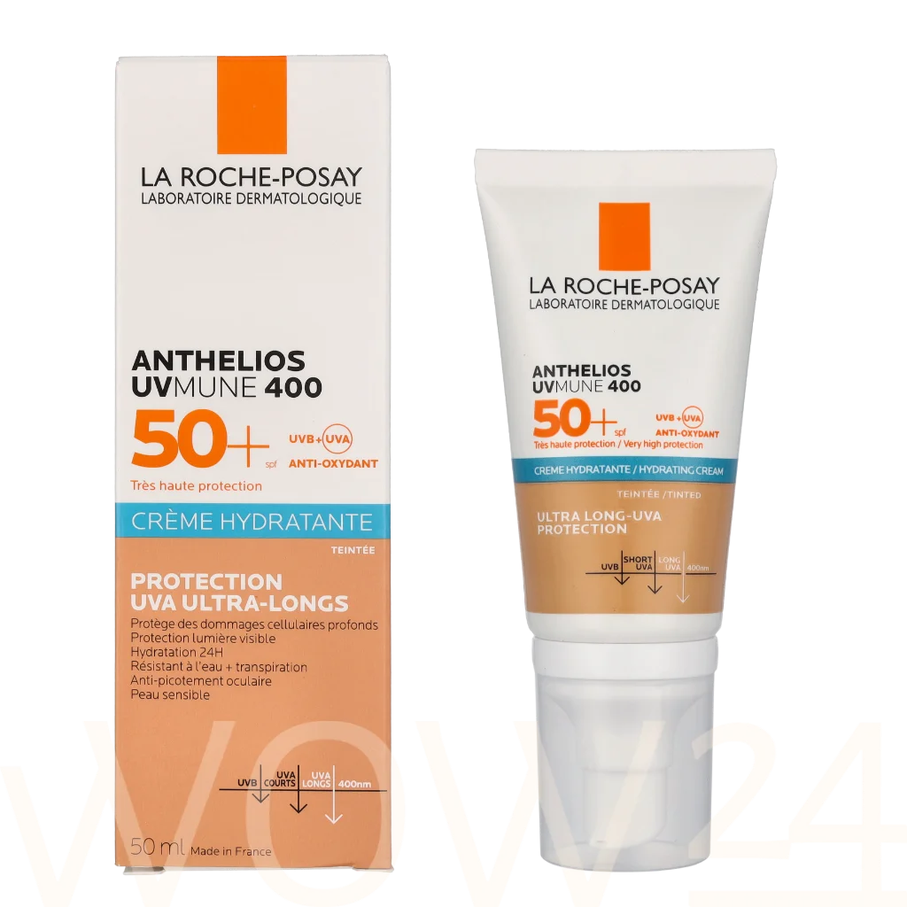 La Roche-Posay LRP Anthelios UVmune 400 Moisturizing Cream SPF50+ 50 ml natūrali veido odos priežiūros priemonė