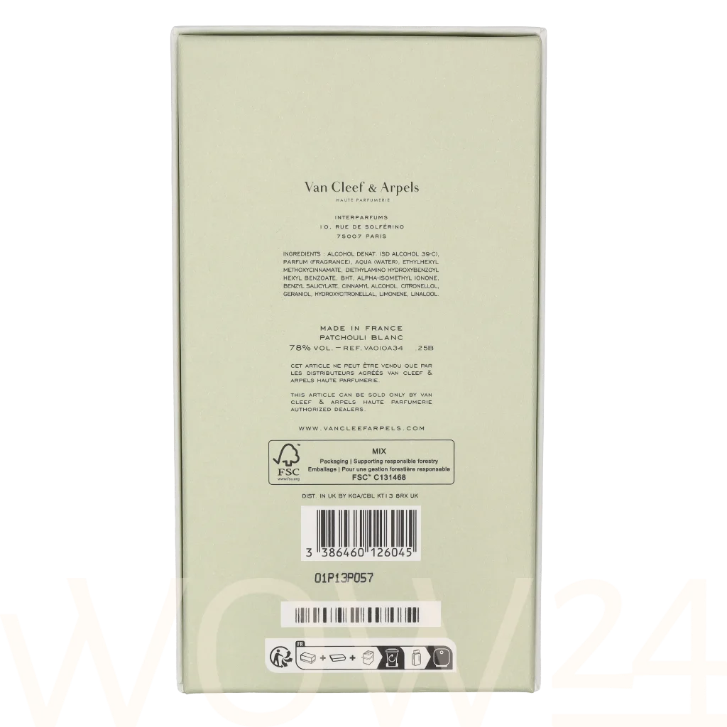 Van Cleef & Arpels Patchouli Blanc 75 ml NI&Scaron;INIAI kvepalai Unisex EDP