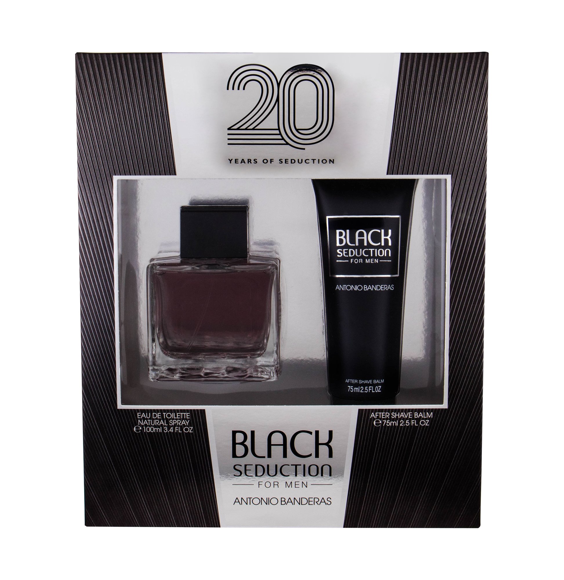 Banderas Seduction in Black Eau De Toilette 100 ml Edt 100 ml + After Shave Balm 75 ml Damaged box Set