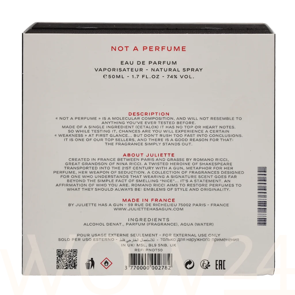 Juliette Has A Gun Juliette Has A Gun Not A Perfume Edp Spray 50 ml NI&Scaron;INIAI kvepalai Moterims EDP