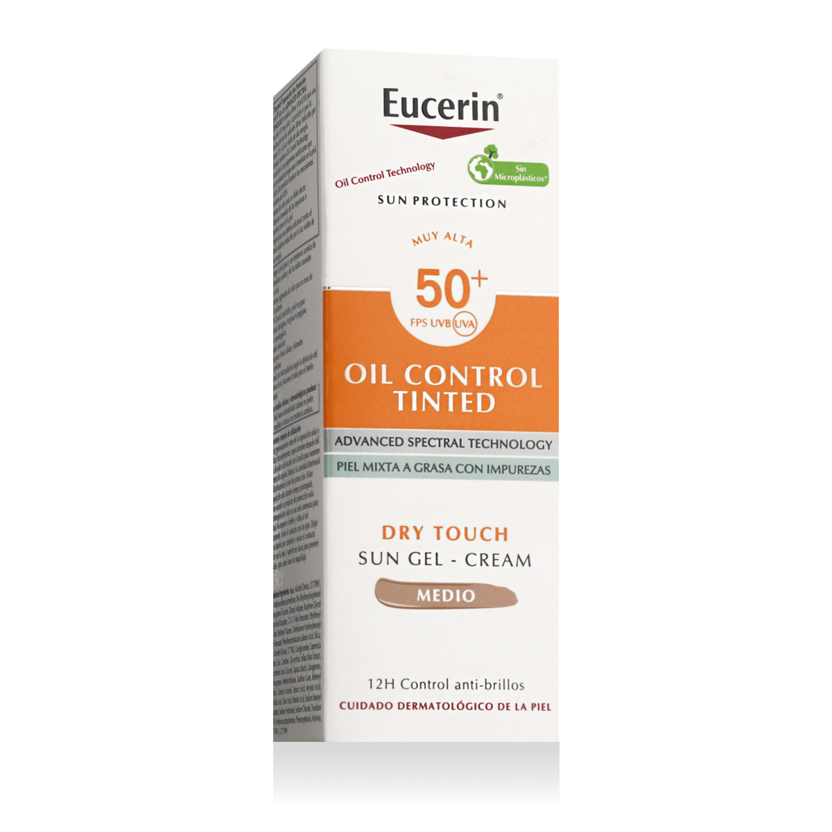 Eucerin Sun Oil Control Tinted Dry Touch Sun Gel-Cream 50ml veido apsauga