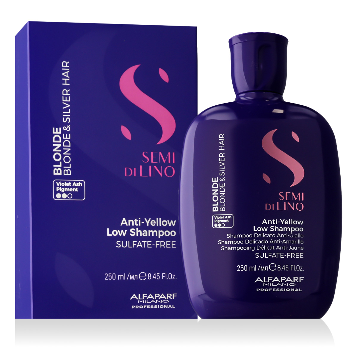 Alfaparf Milano Semi Di Lino Blonde Intense Anti-Yellow Low Shampoo 250 ml 250