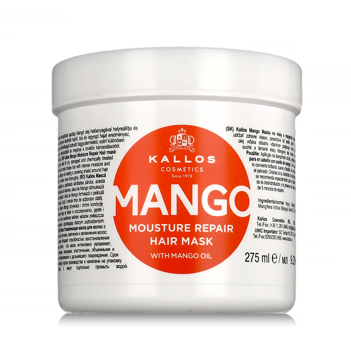 Kallos cosmetics Mango Plaukų kaukė Moterims