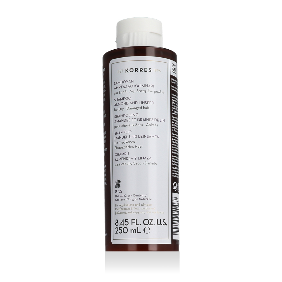 Korres Almond And Linseed 250ml plaukų kaukė