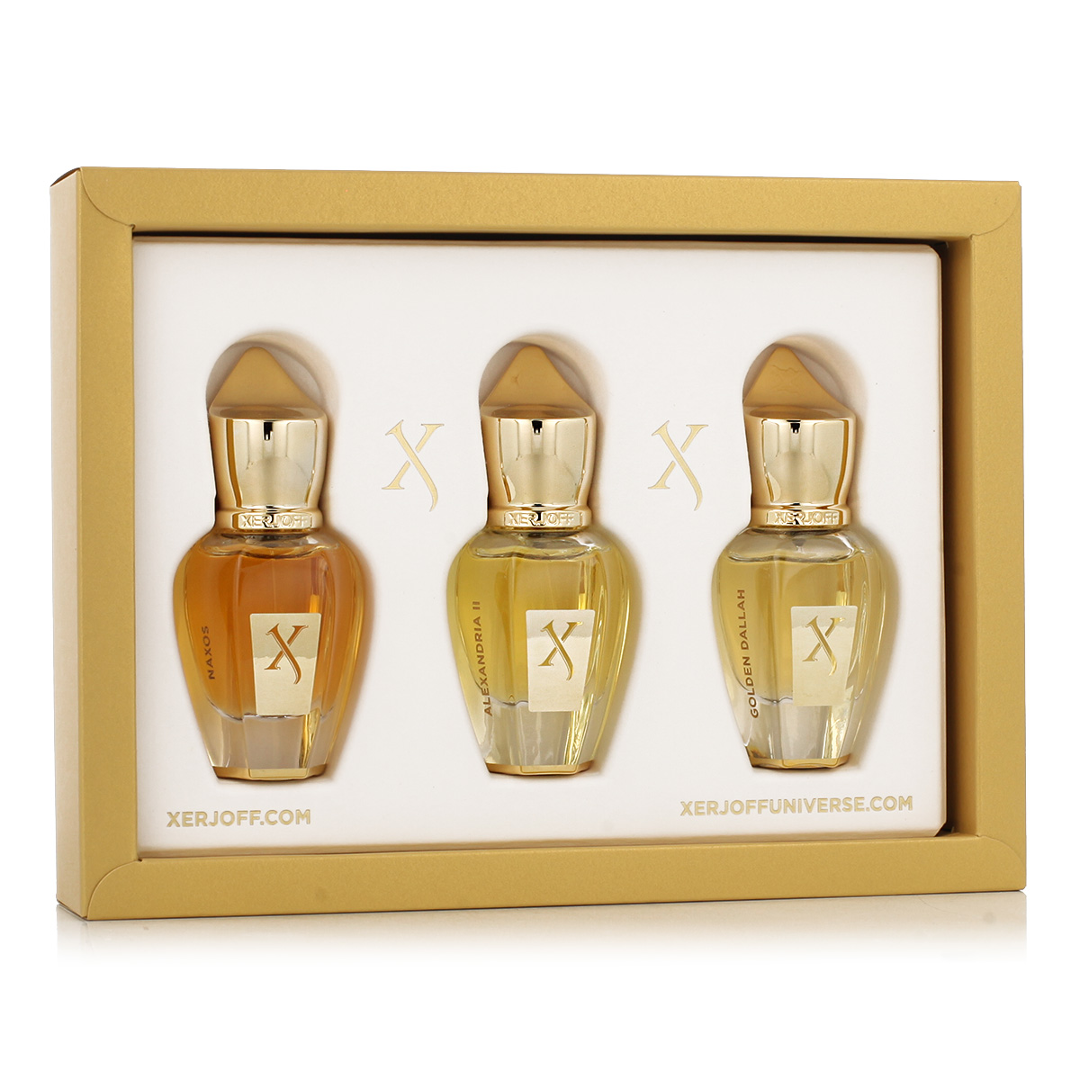 Xerjoff Miniaturen Set,Coffee Break Golden Dallah,Oud Stars Alexandria II,XJ 1861 Naxos NI&Scaron;INIAI Xerjoff Discovery Set III Parfum 2 x 15 ml + EDP 15 ml UNISEX Kvepalai Unisex Rinkinys