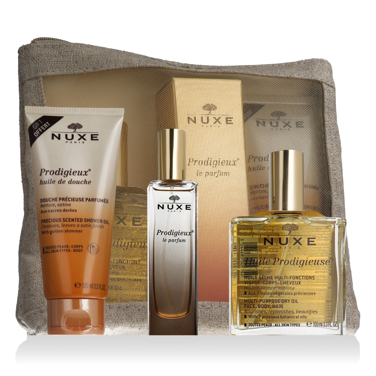 Nuxe Huile Prodigieuse Nuxe Huile Prodigieuse Travel Set kūno kremas Rinkinys