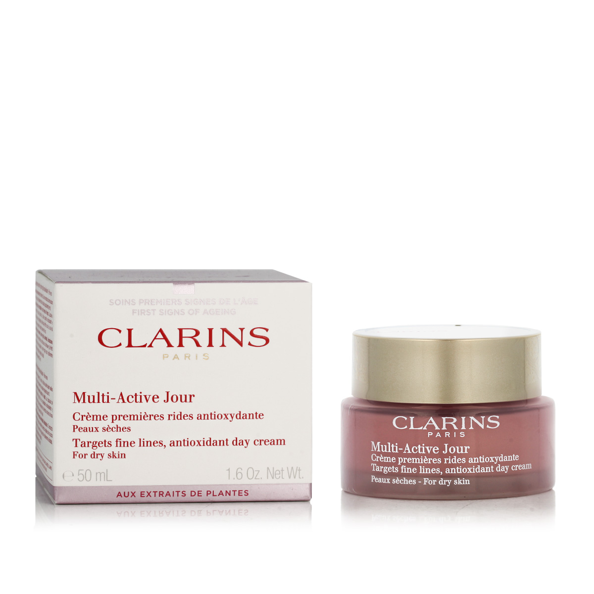 Clarins Multi-active day cream for dry skin Multi-Active (Multi-Active Jour) 50 ml 50ml vietinės priežiūros priemonė