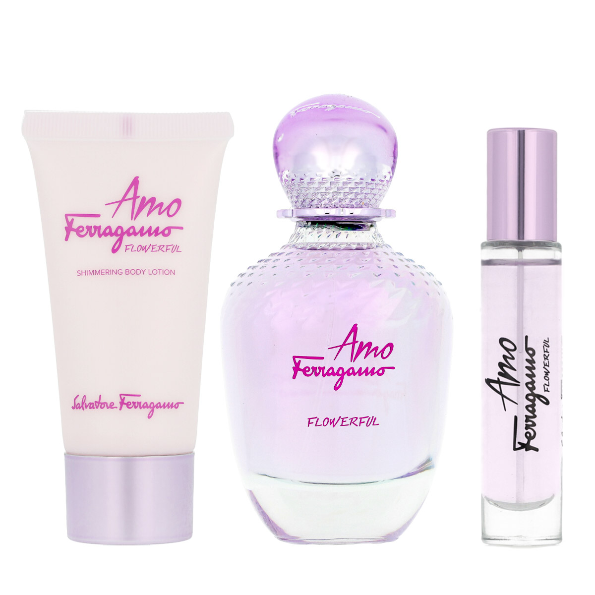 Salvatore Ferragamo Amo Ferragamo Flowerful 50ml Salvatore Ferragamo Amo Ferragamo Flowerful EDT 100 ml + EDT MINI 10 ml + BL 50 ml (woman) Kvepalai Moterims Rinkinys