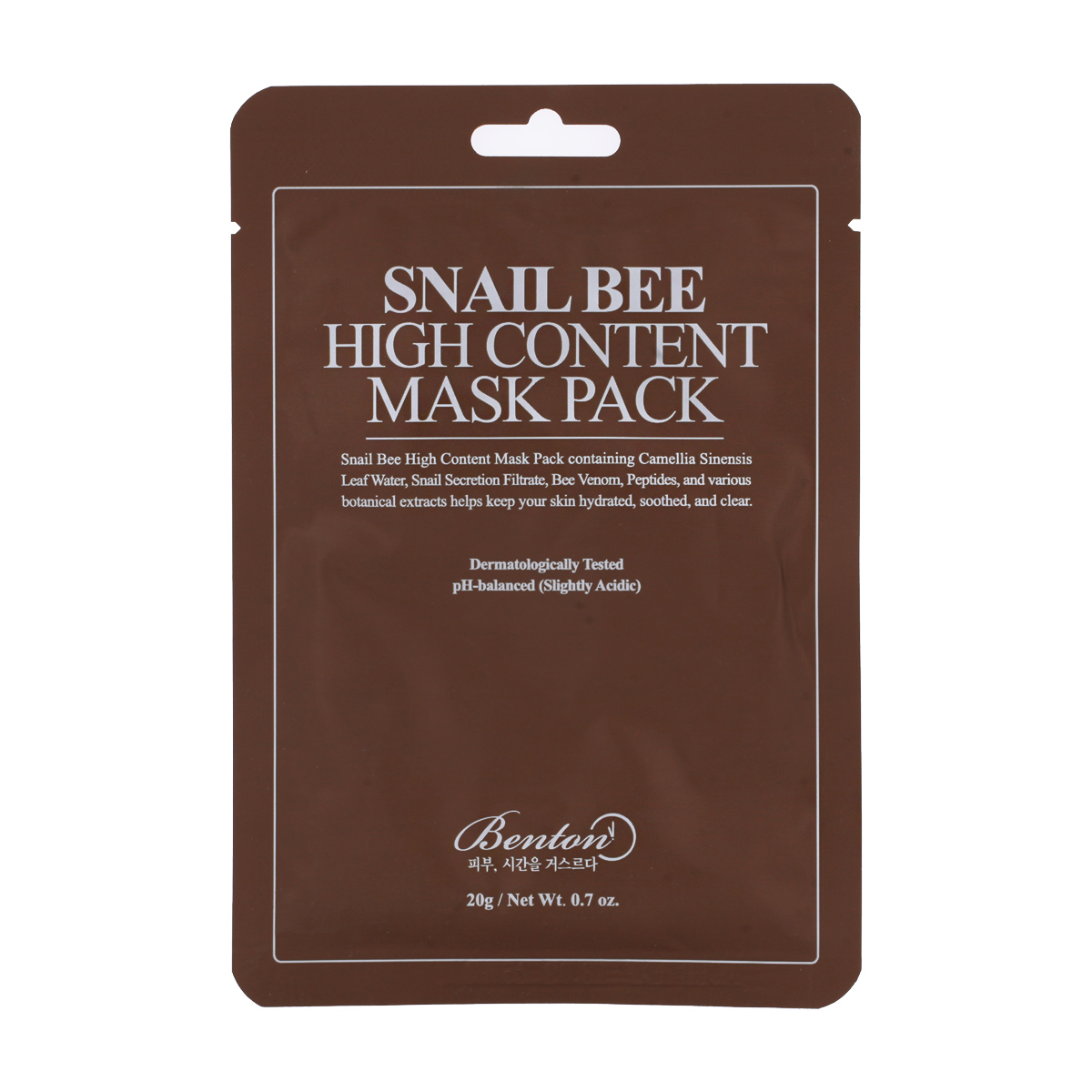 Benton Snail Bee High Content Mask Pack 20ml Veido kaukė Benton Snail Bee High Content Mask Pack 20ml Veido kaukė