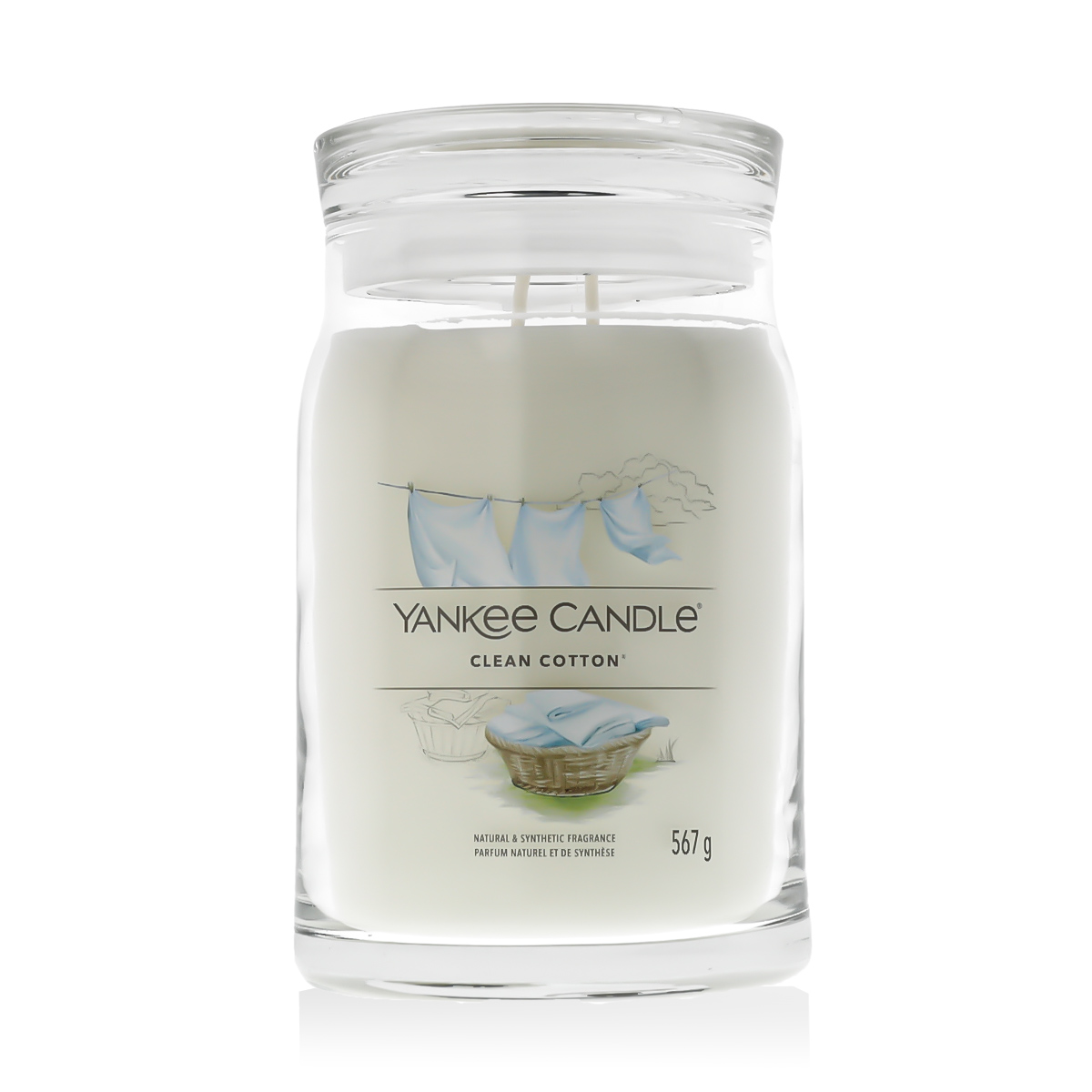 Yankee Candle Clean Cotton 567g kvepianti žvakė