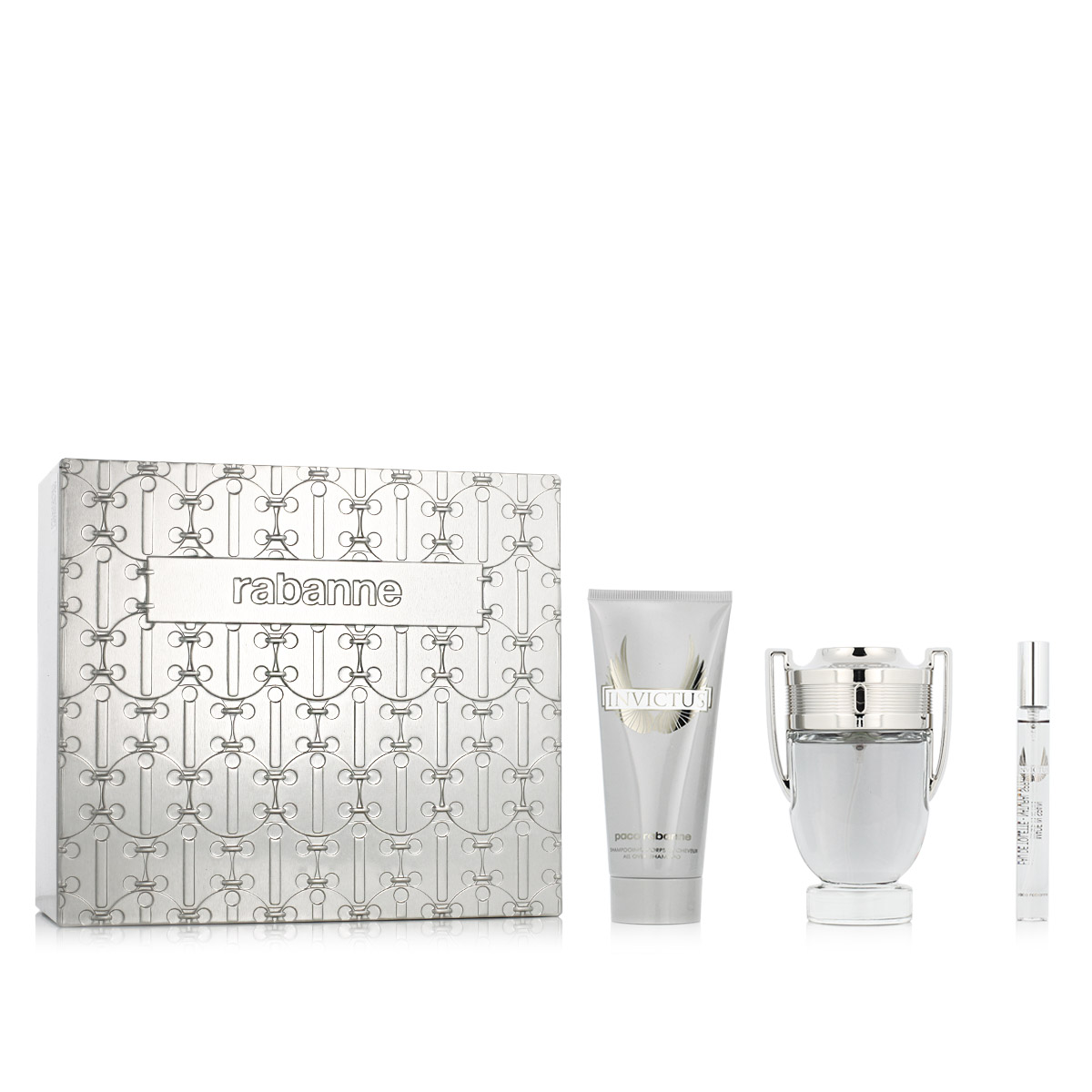 Rabanne Invictus Eau De Toilette EDT 100 ml + EDT MINI 10 ml + Shower gel 100 ml Set