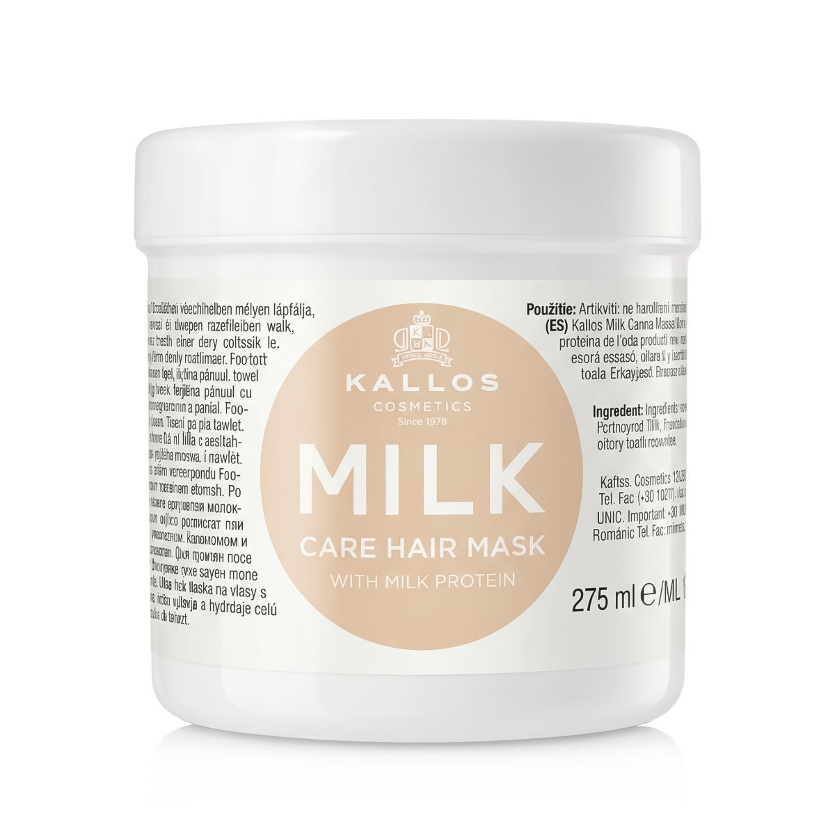 Kallos Cosmetics Milk 275ml plaukų kaukė