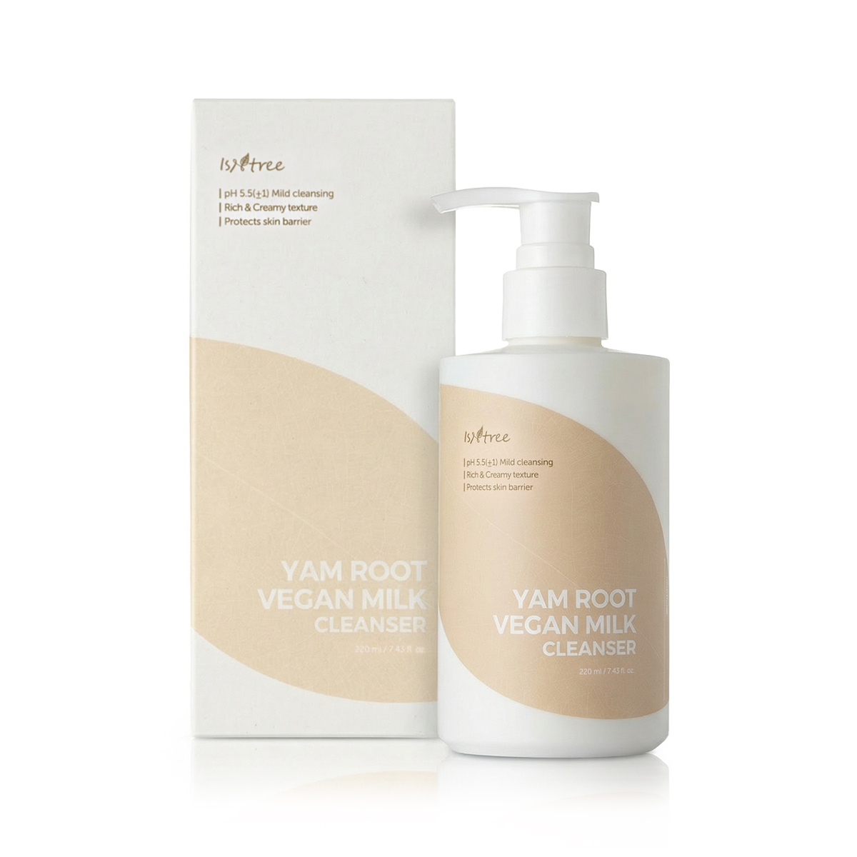 Isntree Yam Root 220ml veido pienelis 