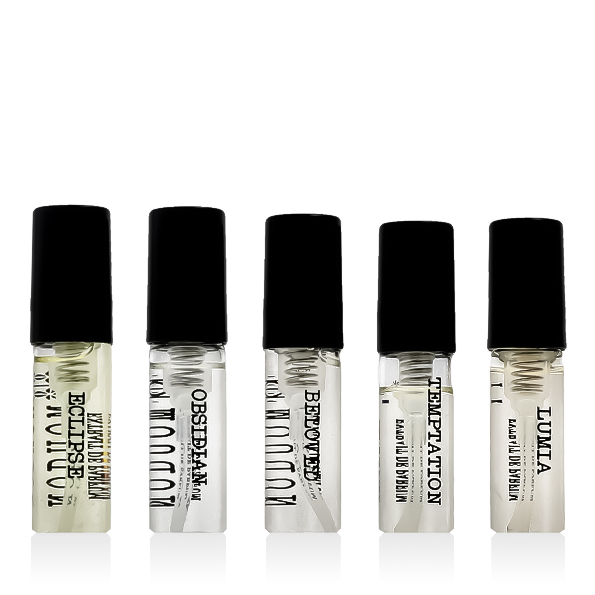 Moudon Miniaturen Set Moudon Discovery Set Black Label Collection Extrait de Parfum MINI 5 x 3 ml Kvepalai Unisex Rinkinys