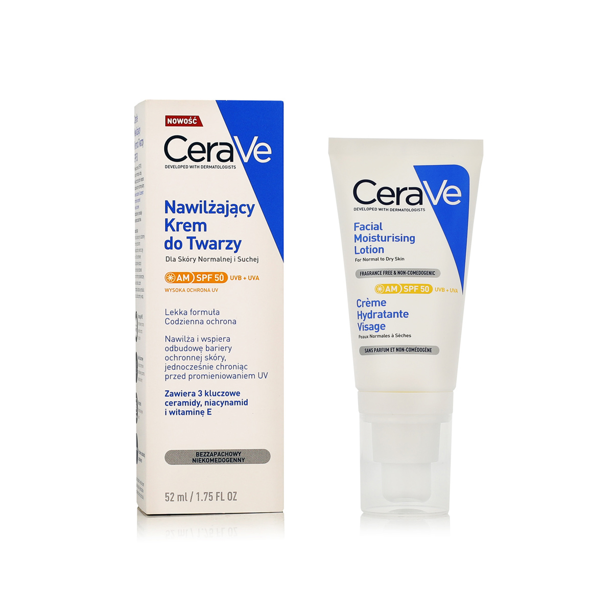 CeraVe Moisturising 52ml veido losjonas
