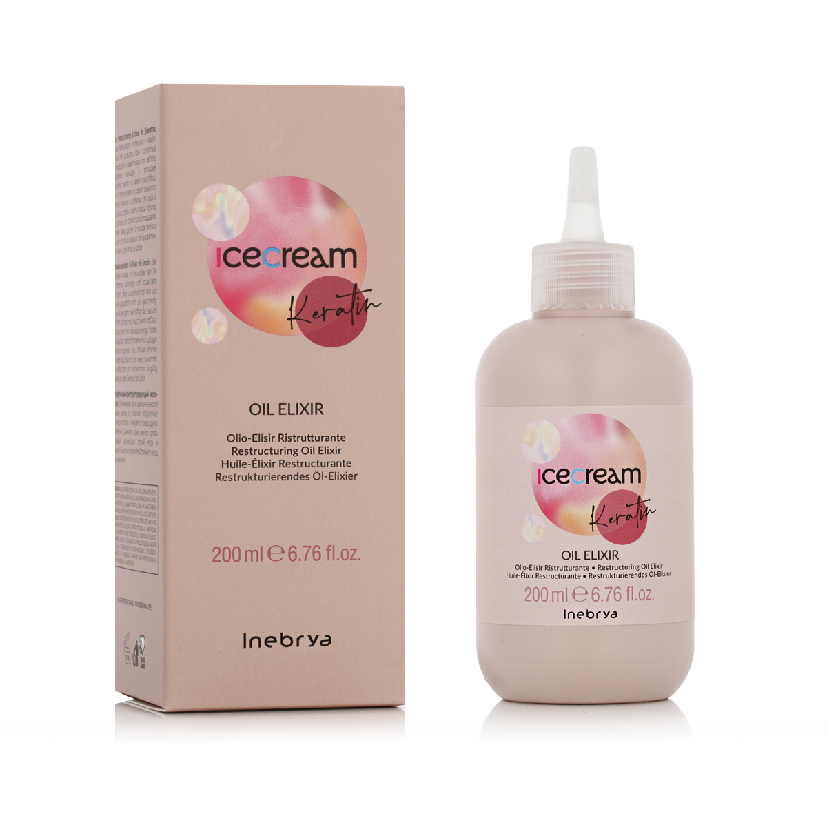 Inebrya Ice Cream Keratin 200ml plaukų aliejus