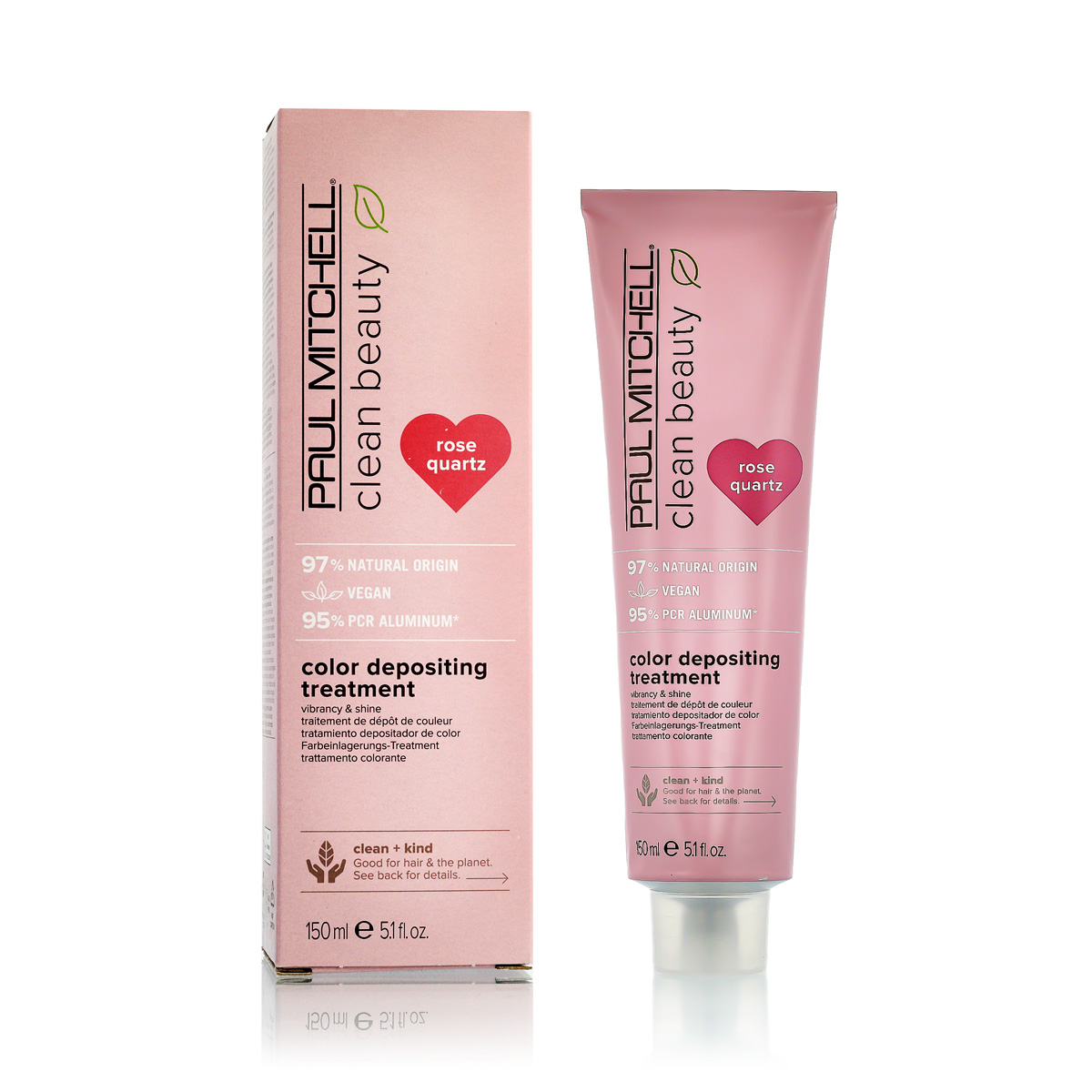 Paul Mitchell Toning hair mask Clean Beauty Rose Quartz (Color Depositing Treatment) 150 ml 150ml atstatomoji plaukų priežiūros priemonė