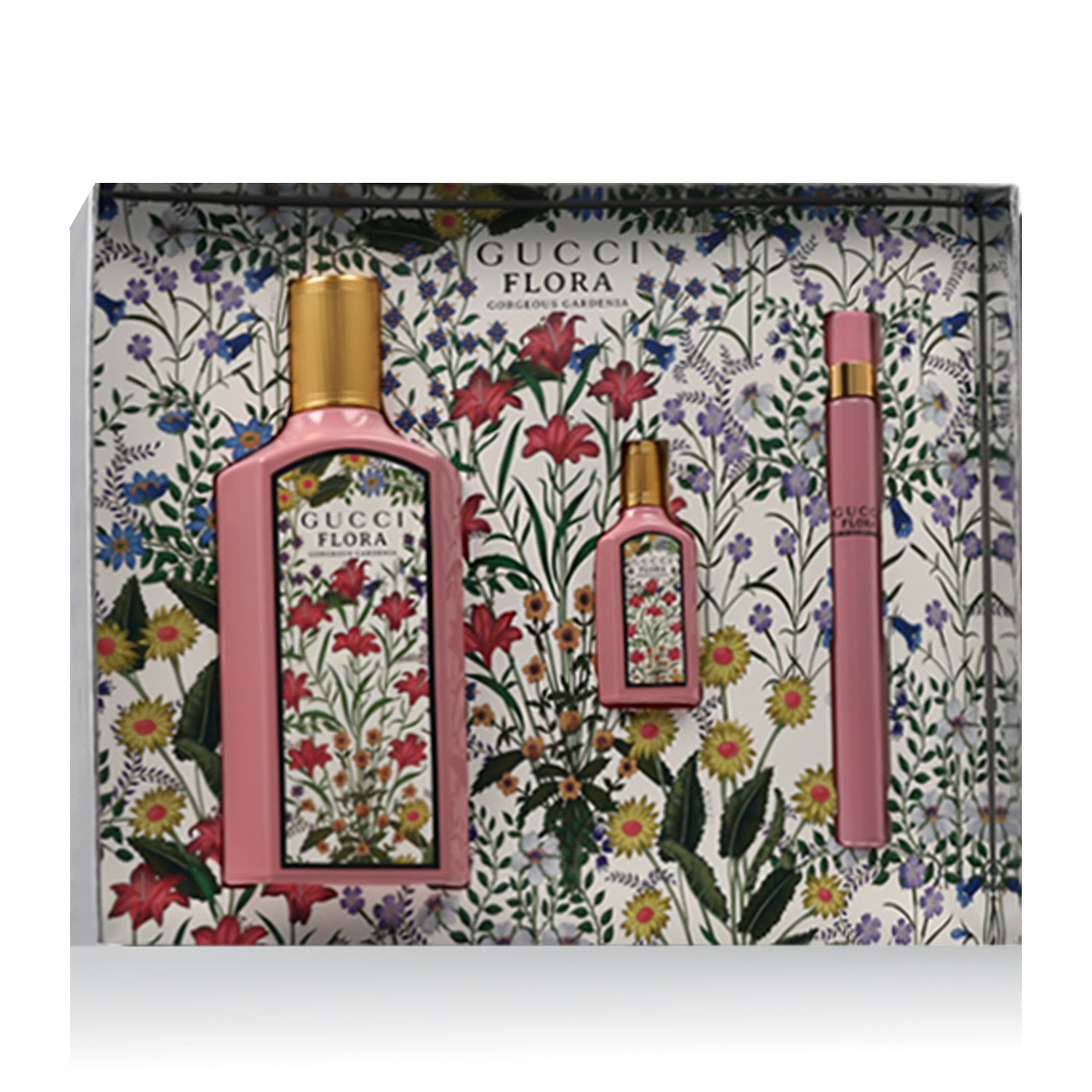 Gucci Flora Gorgeous Gardenia Eau De Parfum EDP 100 ml + EDP MINI 10 ml + EDP MINI 5 ml