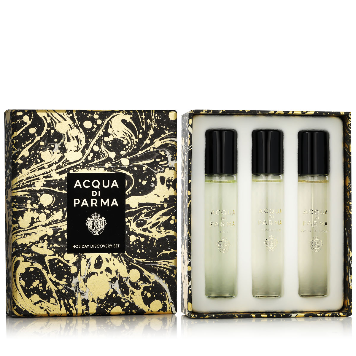 Acqua Di Parma Miniaturen Set,Lily of the Valley,Osmanthus,Yuzu NI&Scaron;INIAI Acqua Di Parma Holiday Discovery Set 3 x 12 ml Kvepalai Rinkinys