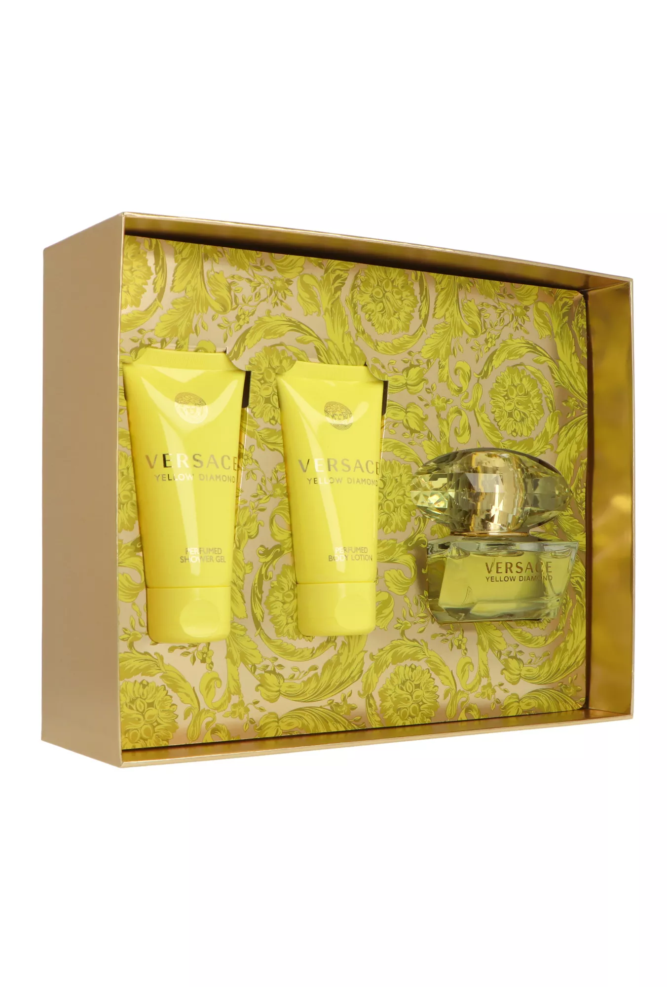 Versace Yellow Diamond 50ml Edt 50ml + Shower Gelml + Body Lotion 50ml Kvepalai Moterims Rinkinys