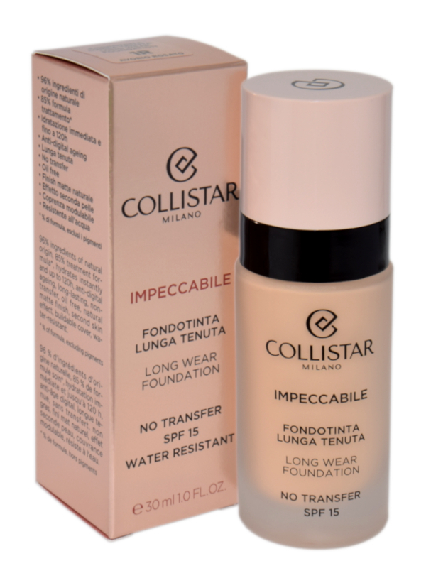 Collistar Impeccabile Long Wear Foundation Spf 15 1R - Pink Ivory makiažo pagrindas