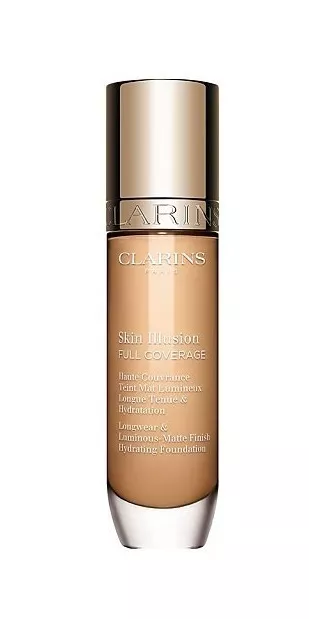 Clarins Skin Illusion Full Coverage Hydrating Foundation 107C makiažo pagrindas