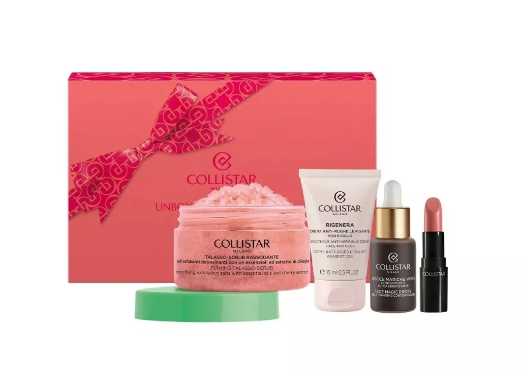 Collistar Unbox Your Uniqueness Mini Lipstic 102 + Magic Drops 10ml + Regenera Cream 15ml + Firming Body Scrub