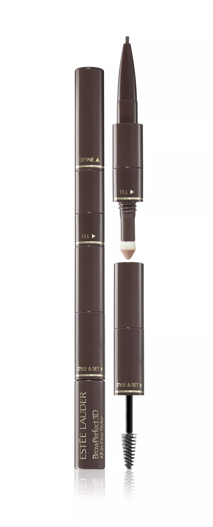 Este&eacute; Lauder Brow Perfect3D All-In One Style Brunette antakių modeliavimo paletė