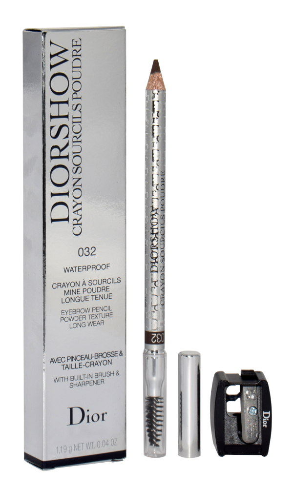 Dior Diorshow Powder Eyebrow Pencil 032 Dark Brown 1, 1,19g antakių modeliavimo paletė