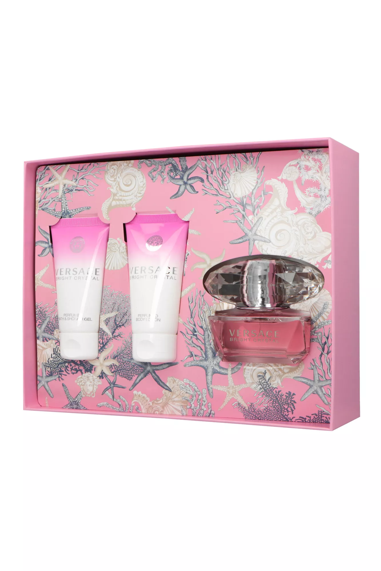 Versace Bright Crystal 50ml Edt 50ml + Shower Gel 50ml + Body Lotion 50ml Kvepalai Moterims Rinkinys