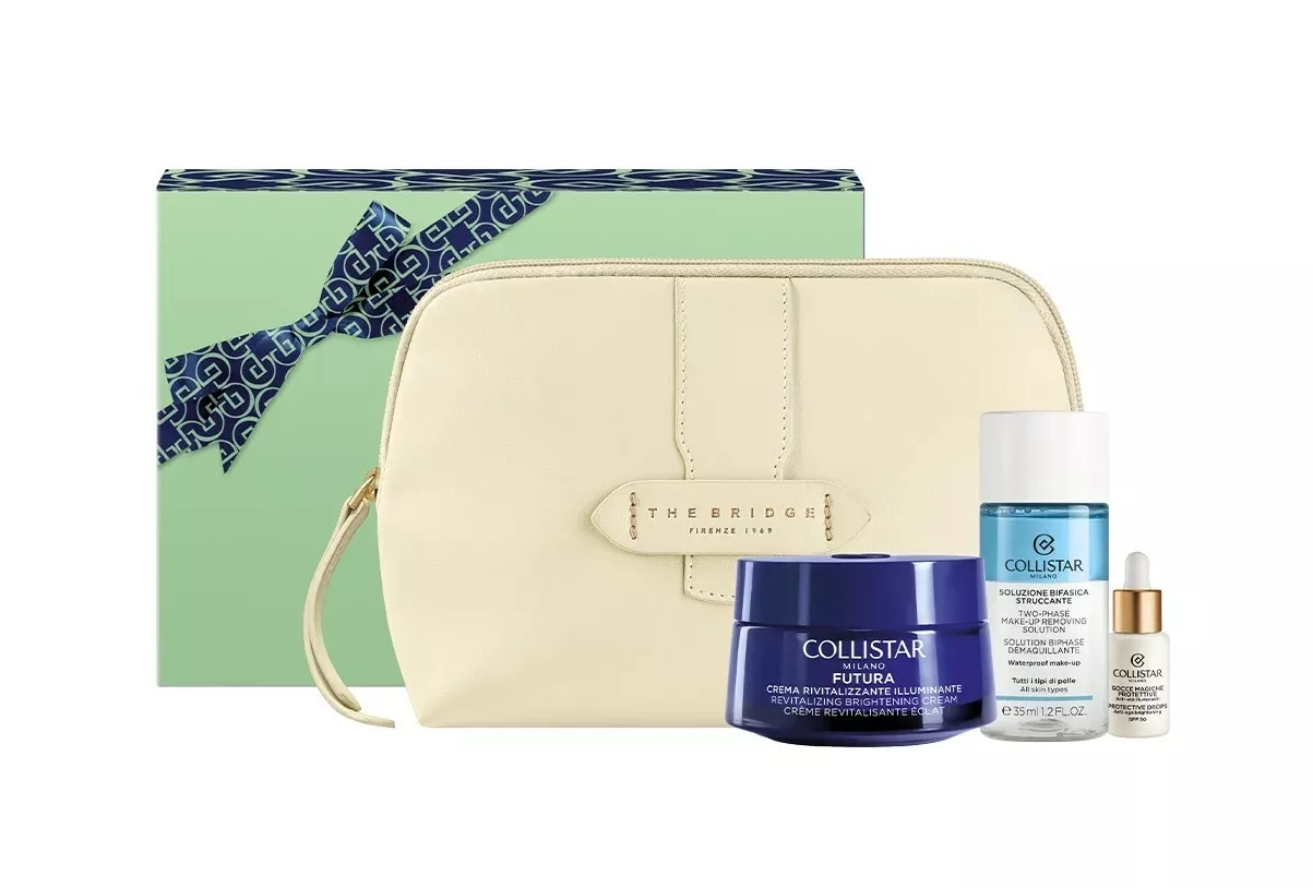 Collistar Unbox Your Beauty Revitalising Daily Cream 50ml + Mini Biphasic 35ml + 5ml Drops + Cosmetic Bag