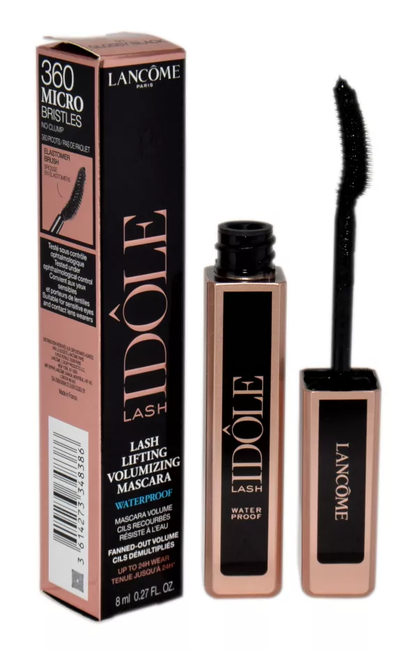 Lancome Lash Idole Mascara 01 Glosy Black Waterproof blakstienų tu&scaron;as