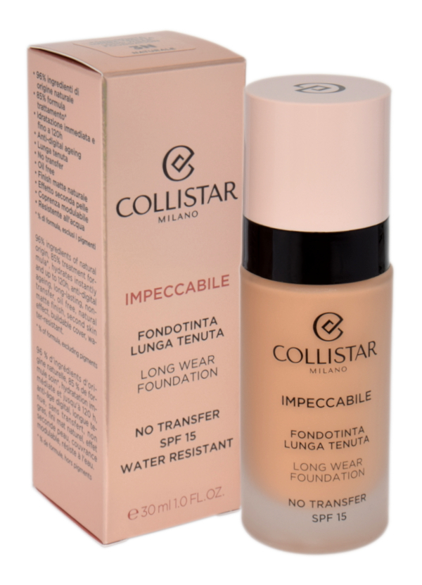 Collistar Impeccabile Long Wear Foundation Spf 15 3N - Natural makiažo pagrindas