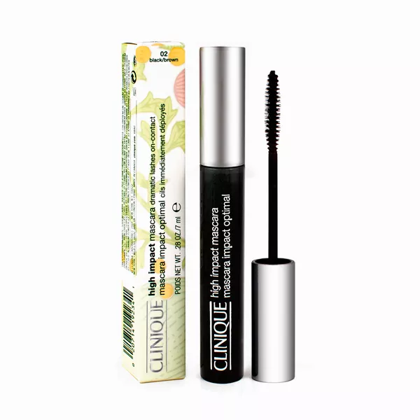 Clinique Mascara High Impact 02 Black Brown blakstienų tu&scaron;as