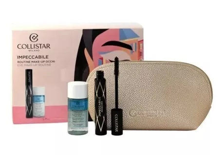 Collistar Mascara Impeccable Ultra Black Mascara + Bi-Phase Make-Up Remover Solution 35 ml + Pouch